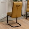 Clearance Ava Mustard Dining Chair in Faux Leather (Set of 2)