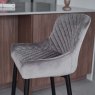 Clearance Carlton Bar Stool - Light Grey Velvet (Set of 2)