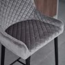 Clearance Carlton Bar Stool - Light Grey Velvet (Set of 2)