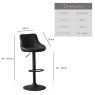 Woods Jonathan Bar Stool in Black