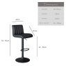 Woods George Bar Stool in Black