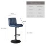 Woods George Bar Stool in Blue