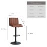 Woods George Bar Stool in Tan