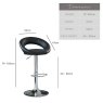 Woods Plump Bar Stool in Black