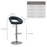 Clearance Plump Bar Stool in Blue