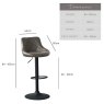 Woods Jonathan Bar Stool in Grey