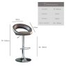 Clearance Plump Bar Stool in Grey