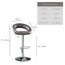 Woods Plump Bar Stool in Grey