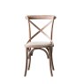 Woods Cradley Dining Chair - Natural With Linen Seat Pad (Set of 2)
