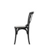Woods Cradley Dining Chair - Black with Linen Seat Pad (Set of 2)