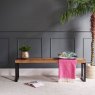 Woods Adelaide 140-180cm Extending Dining Table with 2 Firenza Chairs in Olive and Adelaide 140cm Bench