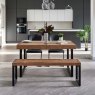 Woods Adelaide 140-180cm Extending Dining Table with 2 Firenza Chairs in Black and Adelaide 140cm Bench