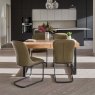 Woods Adelaide 140-180cm Extending Dining Table with 4 Firenza Chairs in Olive
