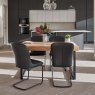 Woods Adelaide 140-180cm Extending Dining Table with 4 Firenza Chairs in Black