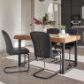 Woods Adelaide 140-180cm Extending Dining Table with 4 Firenza Chairs in Black