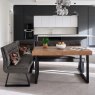 Woods Adelaide 140-180cm Extending Dining Table with Industrial Corner Bench in Grey