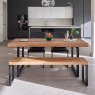 Adelaide 180cm Dining Table with 2 Firenza Chairs in Black with Adelaide 155cm Bench