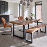 Woods Adelaide 180cm Dining Table with 2 Firenza Chairs in Tan with Adelaide 155cm Bench