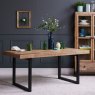 Woods Adelaide 180cm Dining Table with Industrial Corner Bench in Grey