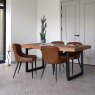 Woods Adelaide 180-240cm Extending Dining Table with 4 Carlton Chairs in Tan