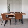Woods Adelaide 180-240cm Extending Dining Table with 4 Carlton Chairs in Tan
