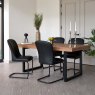 Woods Adelaide 180-240cm Extending Dining Table with 4 Firenza Chairs in Black