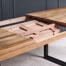 Woods Adelaide 180-240cm Extending Dining Table with Industrial Corner Bench in Grey