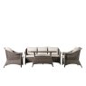 Woods Tinto Sofa Set in Natural with Rising Table