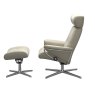 Stressless Stressless Berlin Recliner with Headrest and Footstool with Cross Base