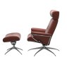 Stressless Stressless Berlin Recliner with Headrest and Footstool with Star Base