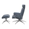 Stressless Stressless London Recliner with Headrest and Footstool with Star Base