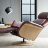 Stressless Stressless Sam Power Recliner with Disc Base and Wooden Arms