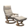 Stressless Stressless David Recliner with Classic Base and Footstool