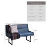 Woods Jupiter Bench With Backrest in Navy