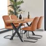 Woods Urban 150cm Dining Table with 4  Firenza Chairs in Tan