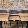 Woods Urban 180-240cm Extending Dining Table with Industrial Corner Bench in Grey