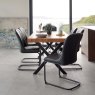 Woods Urban 180cm Dining Table with 6 Firenza Chairs in Black