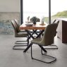 Woods Urban 180cm Dining Table with 6 Firenza Chairs in Green