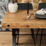 Woods Urban 180cm Dining Table with Industrial Corner Bench & Low Bench in Tan