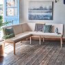 Hampton Beige Corner Bench - Right Hand Facing