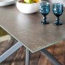Woods Dante Dark Grey 135cm Dining Table with Corner Bench (RHF) and Low Bench