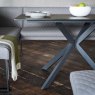 Woods Dante Dark Grey 135cm Dining Table with Corner Bench (RHF) and Low Bench