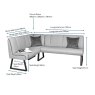 Woods Sonoma Corner Bench in Putty