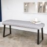 Woods Dante Low Dining Bench - Light Grey