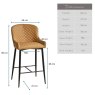 Clearance Carlton Bar Stool - Mustard (Set of 2)