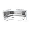 Woods Frampton Corner Bench - Anthracite (Right Hand Facing)