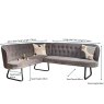 Woods Frampton Corner Bench - Anthracite (Right Hand Facing)