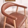 Clearance Albi Dining Chair - Retro Brandy / Oiled Oak Legs (Set of 2)