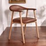 Clearance Albi Dining Chair - Retro Brandy / Oiled Oak Legs (Set of 2)