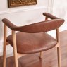 Clearance Albi Dining Chair - Retro Brandy / Oiled Oak Legs (Set of 2)